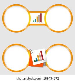 two circles for text with an graph