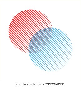 Two circles with transition Abstract simple logo for app or business