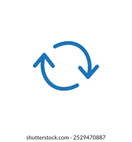 Símbolo de Vector simple de dos flechas circulares