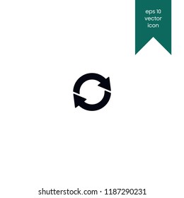 Two circular arrows, loop vector icon