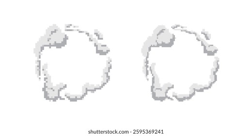Two circular shapes with soft edges, light gray color, and digital art style are seen together.