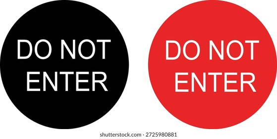 Dois sinais circulares com não inserir texto nas cores preto e vermelho circulam branco