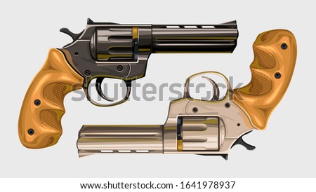 two classic revolvers on white