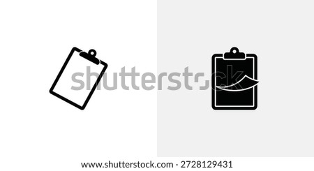 Two Clipboards with One Having a Curved Arrow black