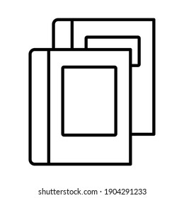 dos líneas de libros cerradas diseño de iconos, literatura educativa y tema de lectura Ilustración vectorial