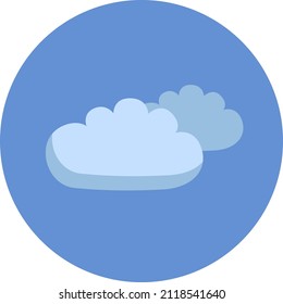 Two clouds, illustration, vector on a white background.