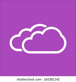 Two Clouds vector image to be used in web applications, mobile applications, and print media.