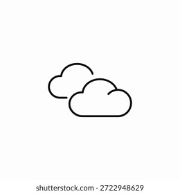 duas nuvens ícone do tempo vetor sinal