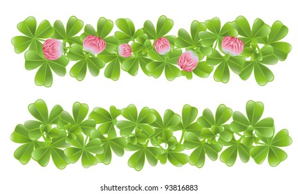 Two clover leafs banners