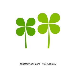 Two clovers leaves icon. Vector illustration
