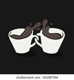 Two coffee cup illustration in vector.