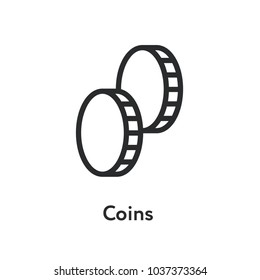 Two Coins Cash Money Minimal Flat Line Outline Icon