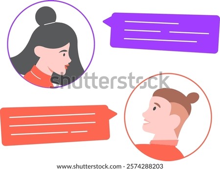 Two colleagues exchanging messages through a corporate chat app, fostering enhanced internal communication and promoting teamwork within the business environment