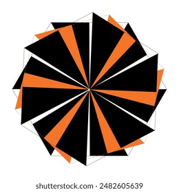 Zweifarbige abstrakte Illustration mit scharfen Ecken