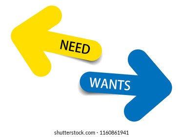 Two color arrows vector illustration