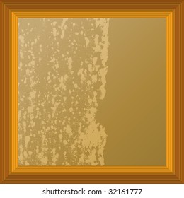 two color border wooden frame with abstract painting