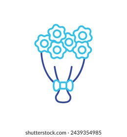 Two Color Bouquet vector icon