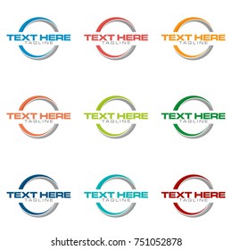 TWO COLOR CIRCLE PART 2 VECTOR