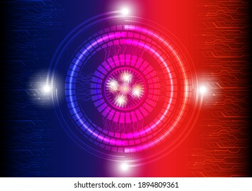 Two color digital hi-tech circle background