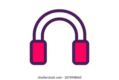 two color earphones icon