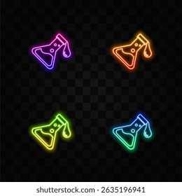 Two color experiment vector icon from chemistry concept isolated symbol. neon style. Two color experiment vector icon from chemistry concept.