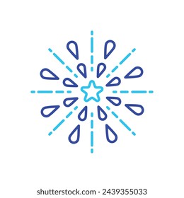 Icono de vector de Fireworks de dos colores