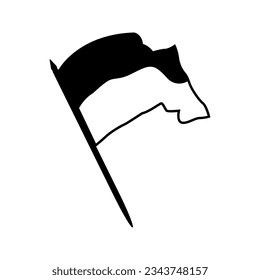 two color flag vector icon