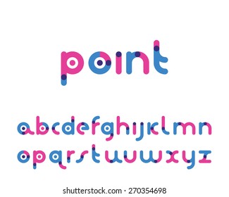 two color font with a point