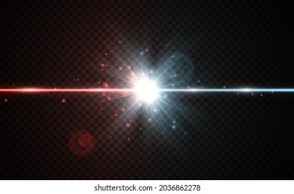 Two color forces lights. Magic graphic concept for your design 