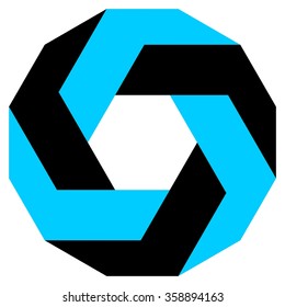 Two color geometric logo design