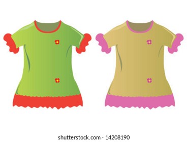 Two color of girl t-shirt