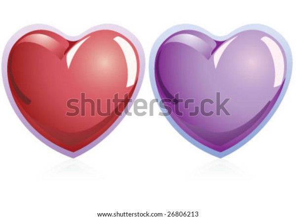 Two Color Heart Icons Stock Vector (Royalty Free) 26806213 | Shutterstock