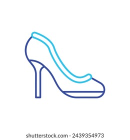 Two Color High Heels vector icon