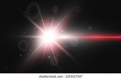 Two color light is isolated on transparent background. Vector illustration.