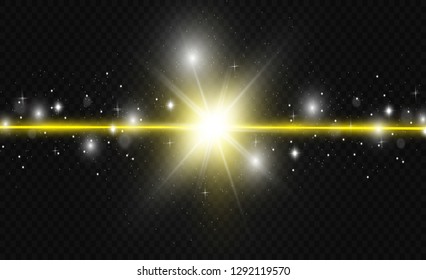 Two color light is isolated on transparent background. Vector illustration