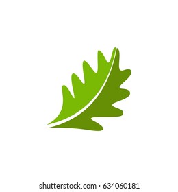 Two color oak leaf logo design