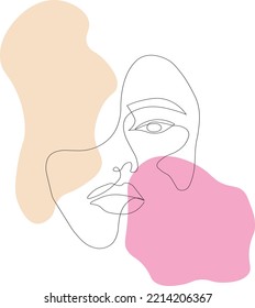 Two color Single line art