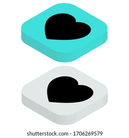 Two color Top view flat Medical icon with square background in isometric style
