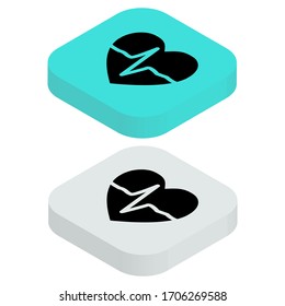 Two color Top view flat Medical icon with square background in isometric style
