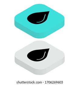 Two color Top view flat Medical icon with square background in isometric style
