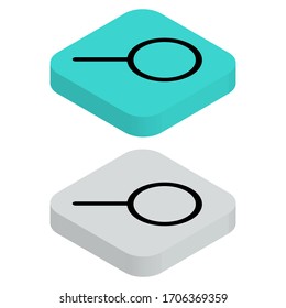 Two color Top view flat icon with square background in isometric style