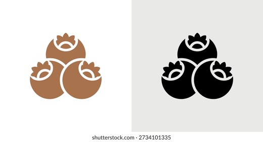 Dos variaciones de color de las vainas de cacao, mostrando un Diseño gráfico simple y estilizado.