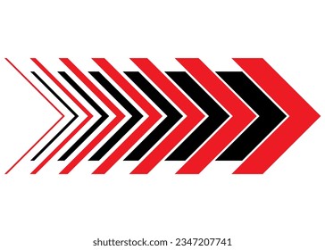 Two color vector arrow. Modern pattern for interior design, vehicle sticker, sportswear pattern, web design, printing. Trendy vector background.