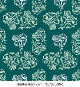Zwei farbige Vektorgrafik-Blumenmuster. Design für Tapete, Wickelpapier, Hintergrund, Stoff. Vektornahtloses Muster mit dekorativen Kletterblumen. Vektornahtloses Paisley-Muster. indische Blumenwand