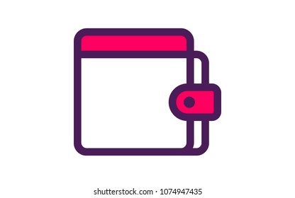 two color wallet icon