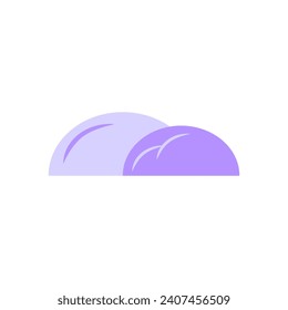 Two Colored Jelly in Half Oval Shape Vector