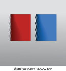 Dos bloques espirales realistas de colores