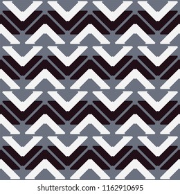Two colored zigzag pattern. Repeated decorative vector design