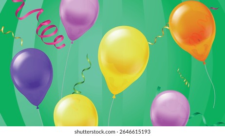 Two colorful gift boxes bursting with confetti and ribbons on a vibrant blue background, perfect for celebrations and party-themed designs.