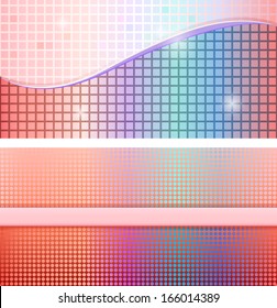 Two colorful horizontal banner design templates.